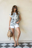 Peace and Love Tie Dye Sleeveless Pullover Top